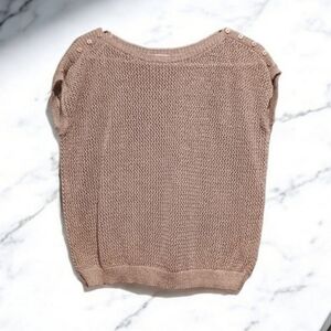 Poles  Grey Knit Sweater Shirt Blouse Womans size Medium